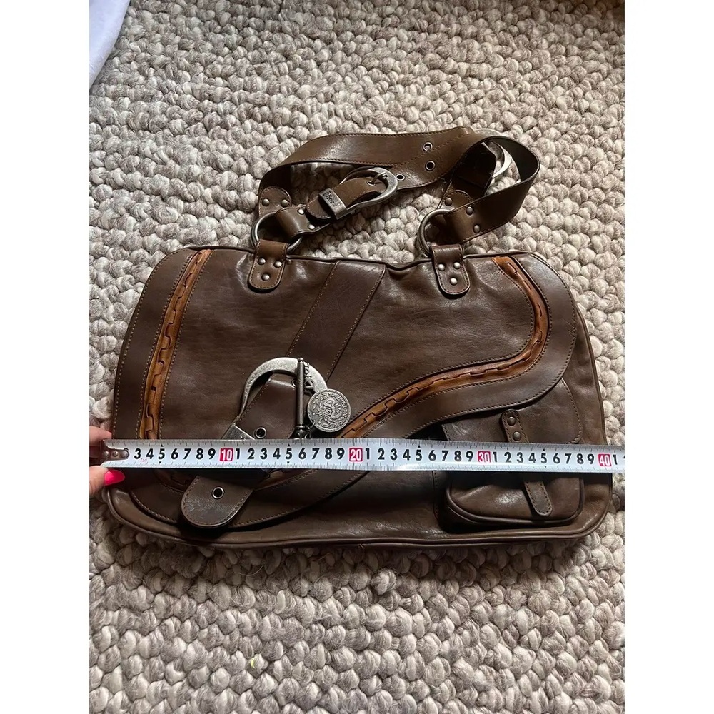 Dior Gaucho Brown Leather Shoulder Bag